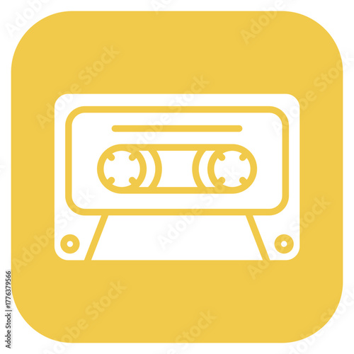 Cassette icon vector image. Can be used for Instrument.
