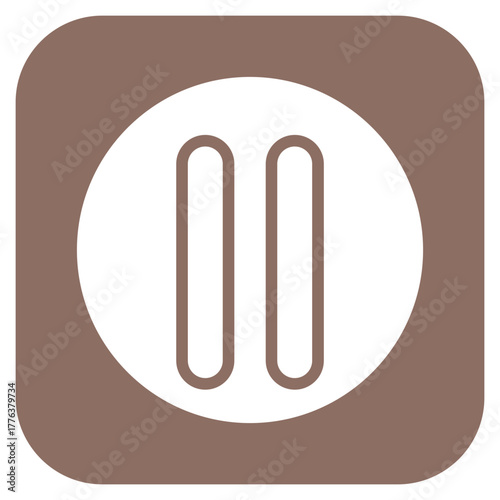 Pause Button icon vector image. Can be used for Instrument.