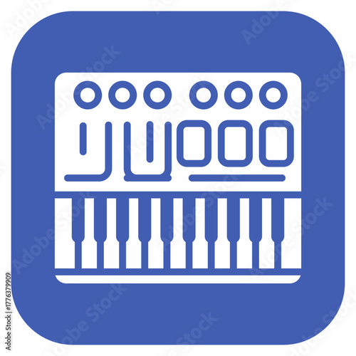 Synthesizer icon vector image. Can be used for Instrument.