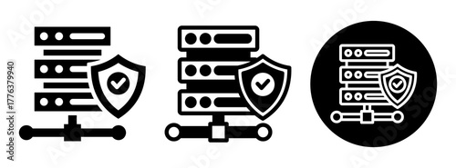 Secure Server Icon Collection Glyph & Mixed Style