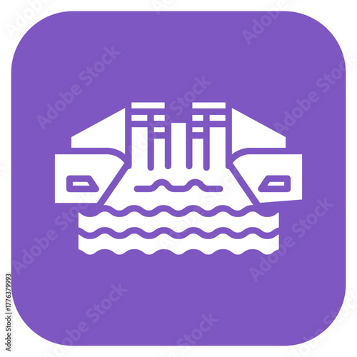 Hydroelectric icon vector image. Can be used for Manufacturing.