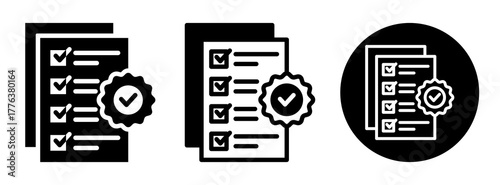 Data Verification Icon Collection Glyph & Mixed Style
