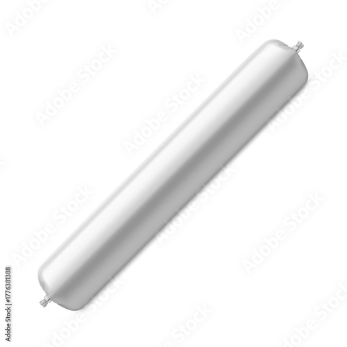 Foil adhesive sealant mockup. Vector illustration isolated on white background. Can be use for template your design, presentation, promo, ad. EPS10.