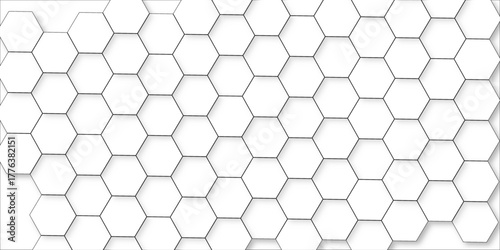 Abstract honeycomb background in white color. seamless bright white abstract leikhq hexagon background.	