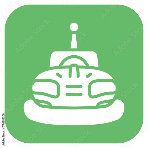 Bumper Cars icon vector image. Can be used for Bowling.