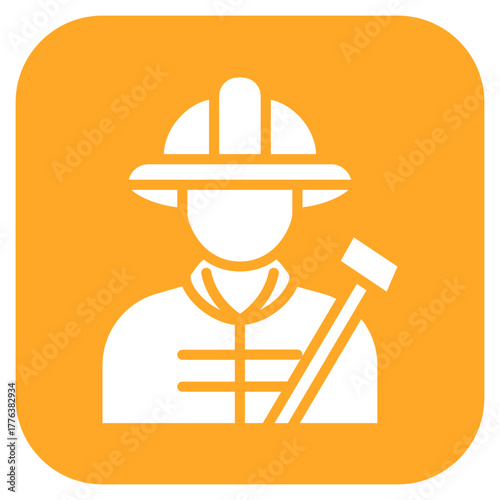 Firefighter icon vector image. Can be used for Diversity.