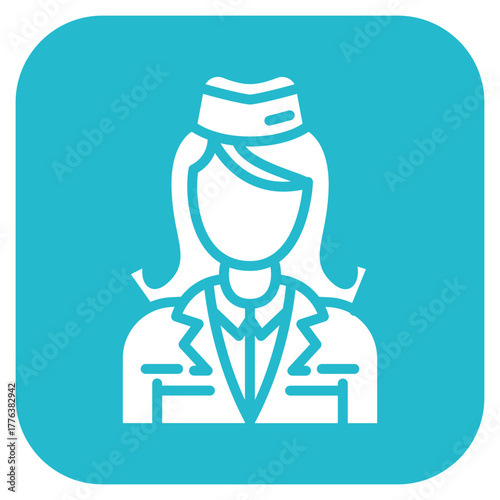 Flight Attendant icon vector image. Can be used for Diversity.
