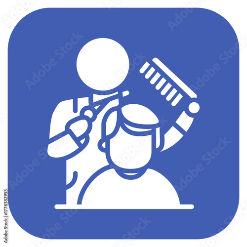 Hairdresser icon vector image. Can be used for Diversity.