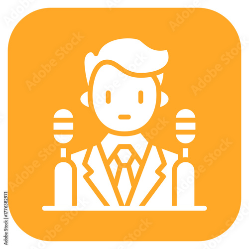 Journalist icon vector image. Can be used for Diversity.