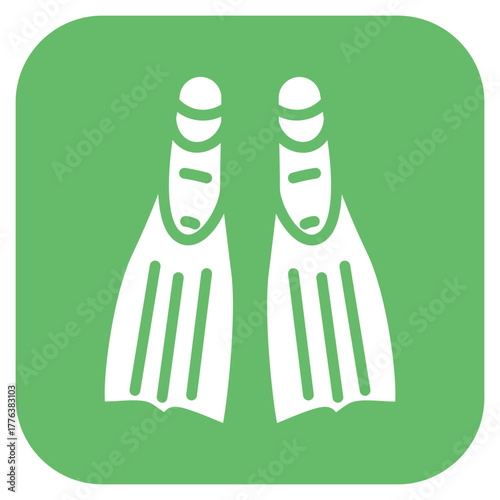 Diving Flippers icon vector image. Can be used for Beach Resort.