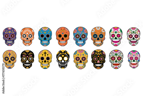 Sugar Skull Extravaganza A Festive Collection of Day of the Dead Iconography