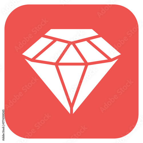Gemstone icon vector image. Can be used for Casino.