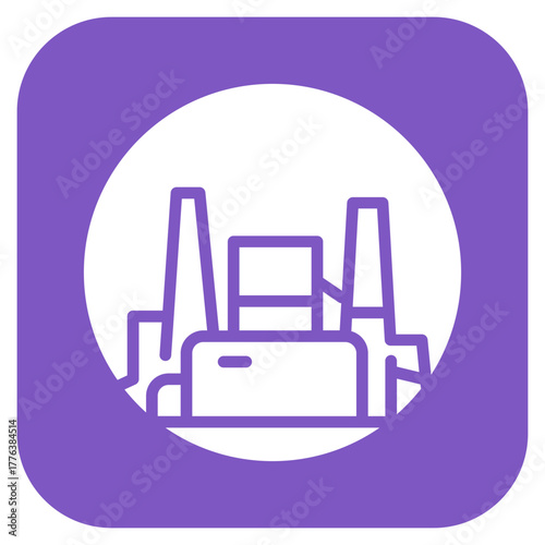 Blast Furnace icon vector image. Can be used for Mettalurgy.