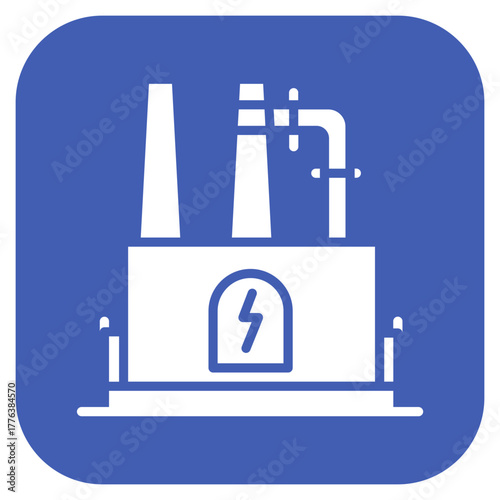 Electric Arc Furnace icon vector image. Can be used for Mettalurgy.