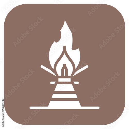 Pyrometallurgy icon vector image. Can be used for Mettalurgy.