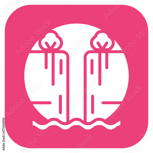 Downfall icon vector image. Can be used for Trading.