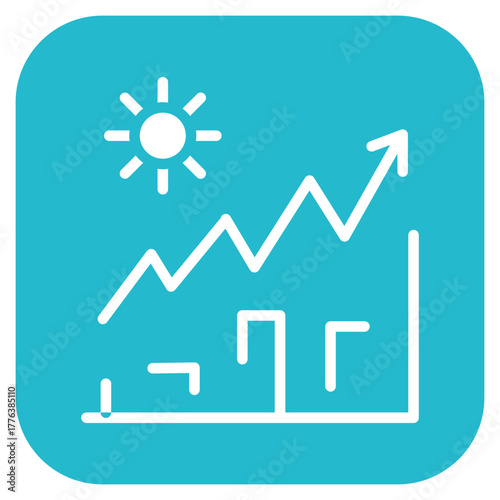 Rise icon vector image. Can be used for Trading.