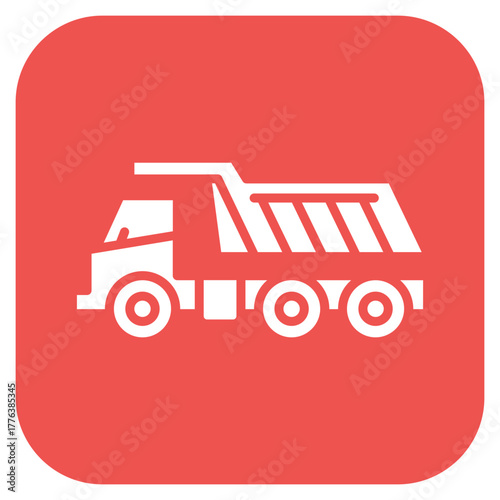 Dump Truck icon vector image. Can be used for Construction Tools.