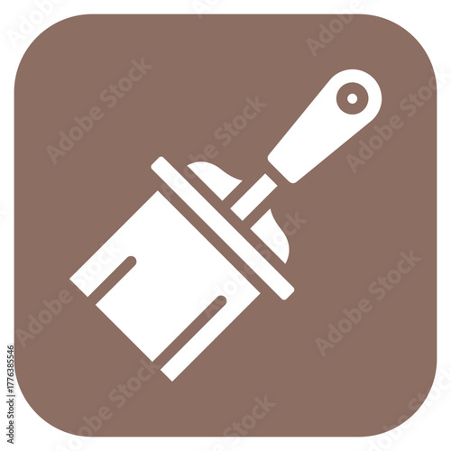 Plastering Trowel Line Color Icon