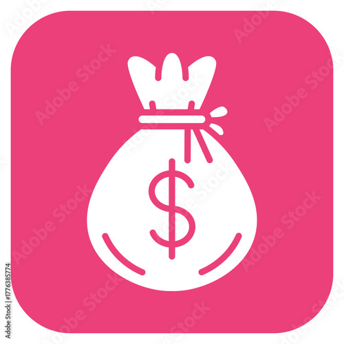 Money Bag Line Color Icon