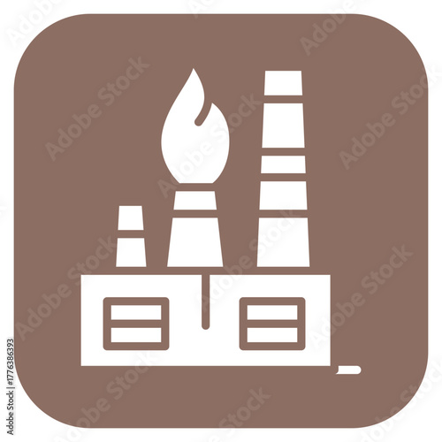 Fire Pollution Line Color Icon