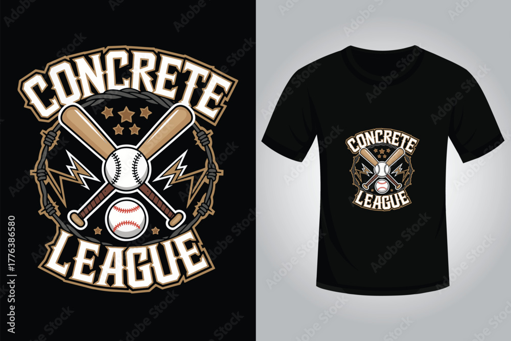 Fototapeta premium Baseball T Shirt Design