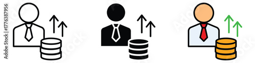 Investor icon vector. financial growth and investment success symbol. vector illustration.