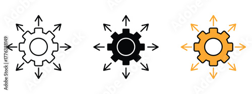 Scope icon vector. expansion, growth, and strategic direction symbol. vector illustration.