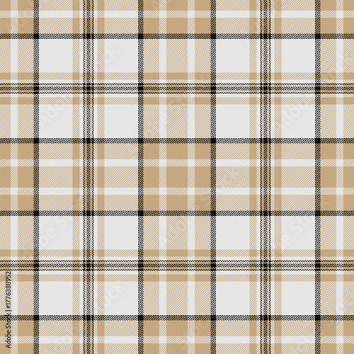 Periodic vector pattern check, style plaid seamless texture. Tile textile tartan background fabric in sterling silver and orange colors.