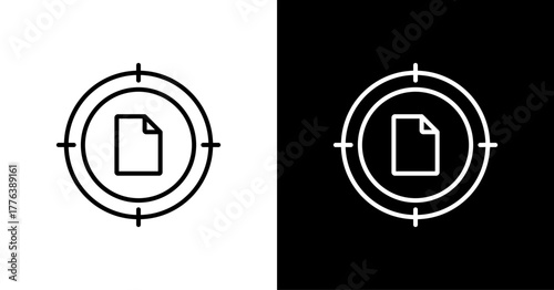 Data Accuracy White Icon Set Design
