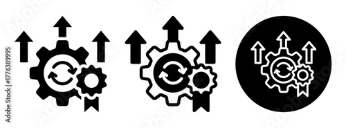 Operational Excellence Icon Collection Glyph & Mixed Style