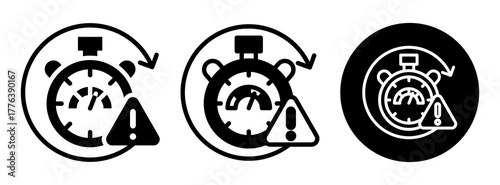 Time Limit Icon Collection Glyph & Mixed Style