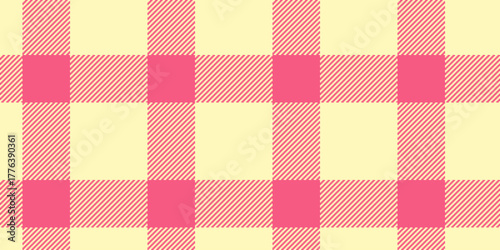 Occupation seamless check texture, african background textile tartan. Stripped pattern plaid fabric vector in light and red colors.