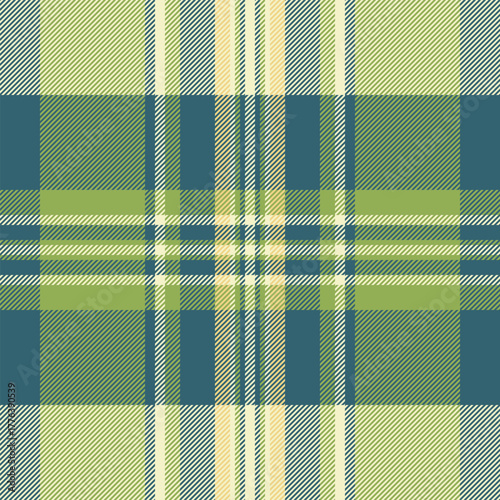 Choice background fabric pattern, dining texture textile plaid. Oilcloth seamless check vector tartan in lime and cyan colors.