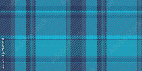 Design check seamless pattern, effect plaid vector background. Knot textile tartan texture fabric in blue and cyan colors.