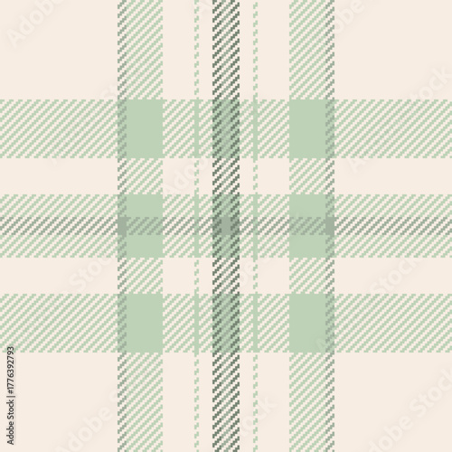Bandanna plaid seamless vector, graph pattern textile texture. Irish fabric tartan background check in linen and light colors.