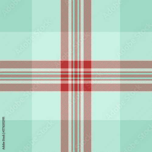 Christmas texture tartan check, mature pattern background seamless. Stripe plaid vector fabric textile in light and red colors.