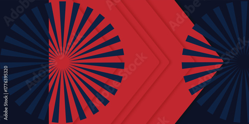 Abstract sport background. White, red and navy background with copy space area very useful for banner on social media and website