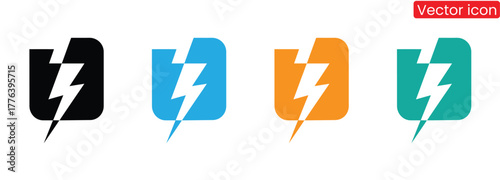 Energize your project with these dynamic lightning bolt icons! Perfect for tech, energy, or climate change visuals that demand attention and inspire action.