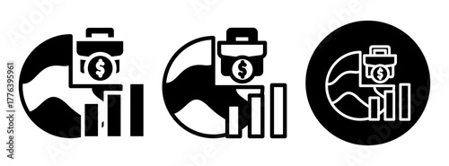 Global Business Icon Collection Glyph & Mixed Style