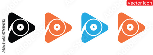 Instantly activate engagement with these vibrant play button icons, designed for seamless integration into apps, websites, and media players. Elevate user experience.