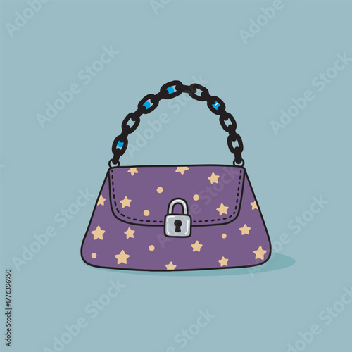 Colorful Cartoon Wallet with Blue Design for Fashion Theme