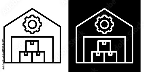 Inventory   Icon Set White Style Collection