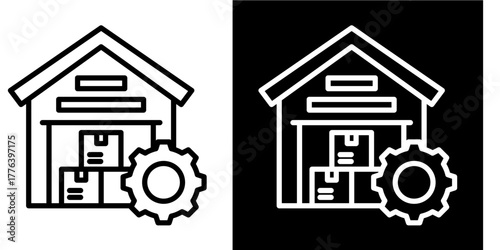 Inventory Management   Icon Set White Style Collection