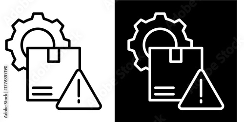 Risk Management   Icon Set White Style Collection