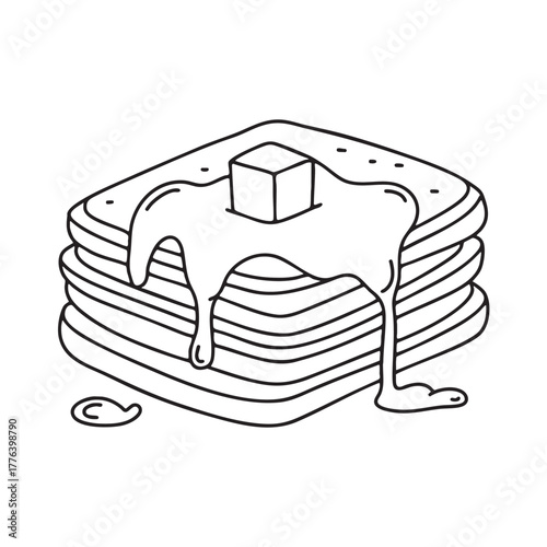 Flatbread stack drizzled lightly with honey