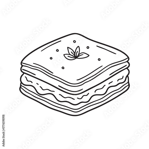 Fried folded pastry with visible flaky layers