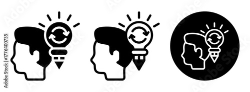 Creative Process Icon Collection Glyph & Mixed Style