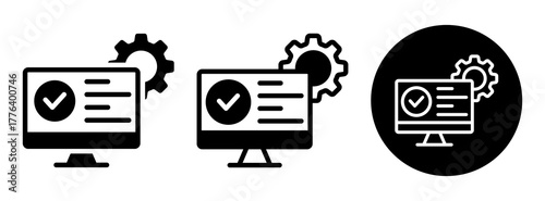 Information System Icon Collection Glyph & Mixed Style