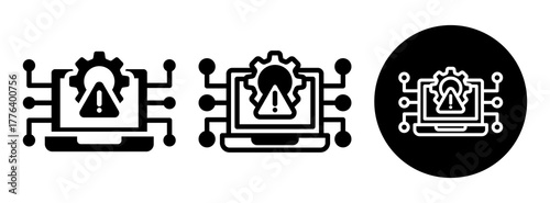 Digital Disruption Icon Collection Glyph & Mixed Style